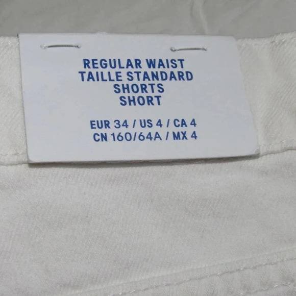 NWT H&M Regular Waist Cuffed 3" Inseam Shorts Sz 4 - Picture 4 of 4